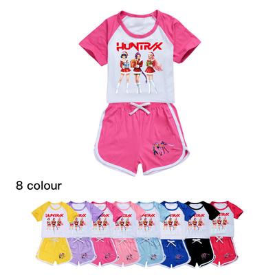 5086 Kinder Mädchen Weihnachten POP Rumi Zoey Mira Print T-Shirt Shorts Sport Trainingsanzug Kleidung Set