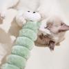 Cat Plush Toy Catnip Inside Cute Fuzzy Caterpillar Pillow Kick Stick Soft Cat Chew Toy for Indoor Kittens Play Exercise Boredom Relief