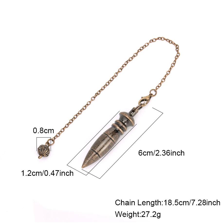 Cone 100% Copper Brass Metal Pendant Pendulum for Divination Dowsing Reiki Healing Egyptian Isis Pendulos Professional A001