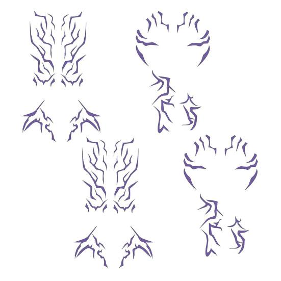 Temporary Tattoo Stickers Waterproof Body Art Long-lasting Cosplay Tattoos Stickers for Parties Festivals Concerts Role Playing Props