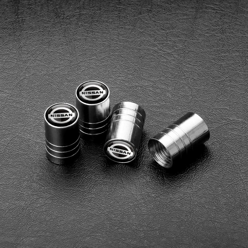 4Pcs Metal Car Wheel Tire Valve Air Stem Cap For Nissan Nismo X-Trail Almera Qashqai Teana Note GTR Maxima Tiida Car Accessories