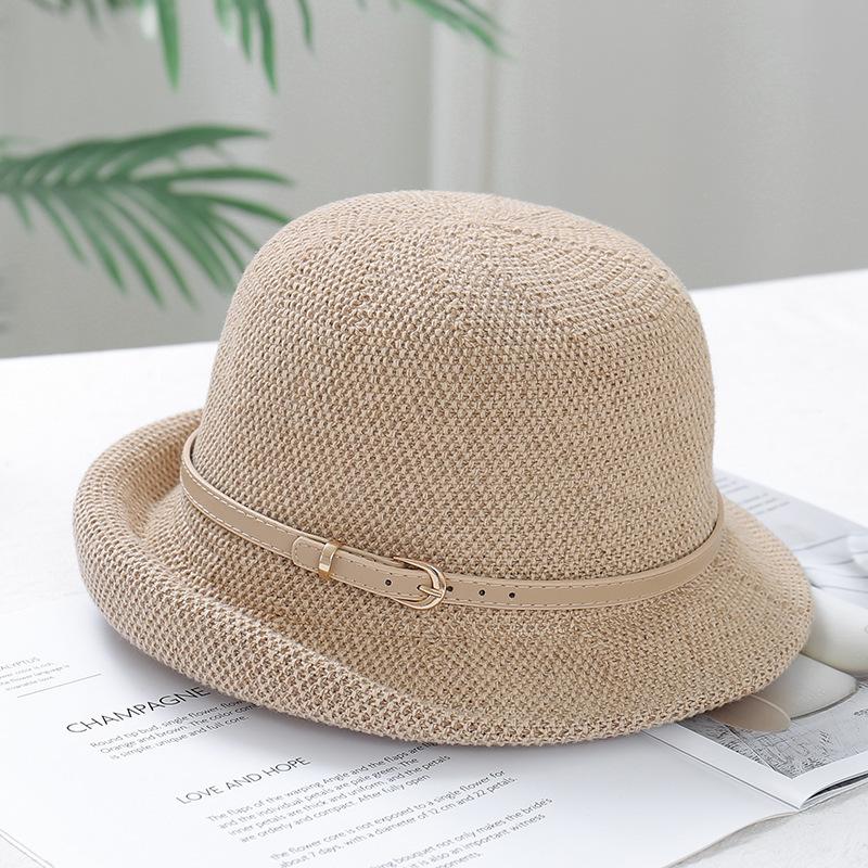 Hat ladies sun hat new foreign style curling top hat fashion bucket hat basin hat sun protection hat women's hat sun hat