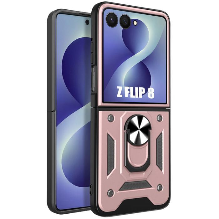 Hoesje voor Samsung Galaxy Z Flip 8, Harde Bescherming Bumper Schokbestendig Krasbestendig - Roze