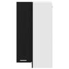 Hanging Corner Cabinet with Door Black Oak and White 57 x 57 x 100 cm
