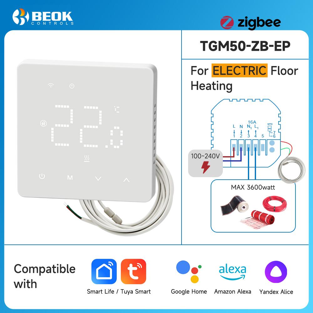 New Tuya Zigbee Thermostat Electric Floor Heating Smart Home Temperature Controller For Gas Boiler Works with Alexa Google Home7