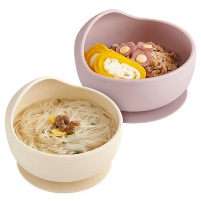 Little Cloud bebek kendi kendini yöneten silikon emme topu, 2 adet, krem, pembe, Popüler Kore ebeveynlik ürünleri
