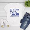 Komm rein, Verlierer, wir fahren zur Hütte T-Shirt Beheizte Rivalität Inspiriertes T-Shirt Damen T-Shirt Vintage Kurzarm Streetwear Top