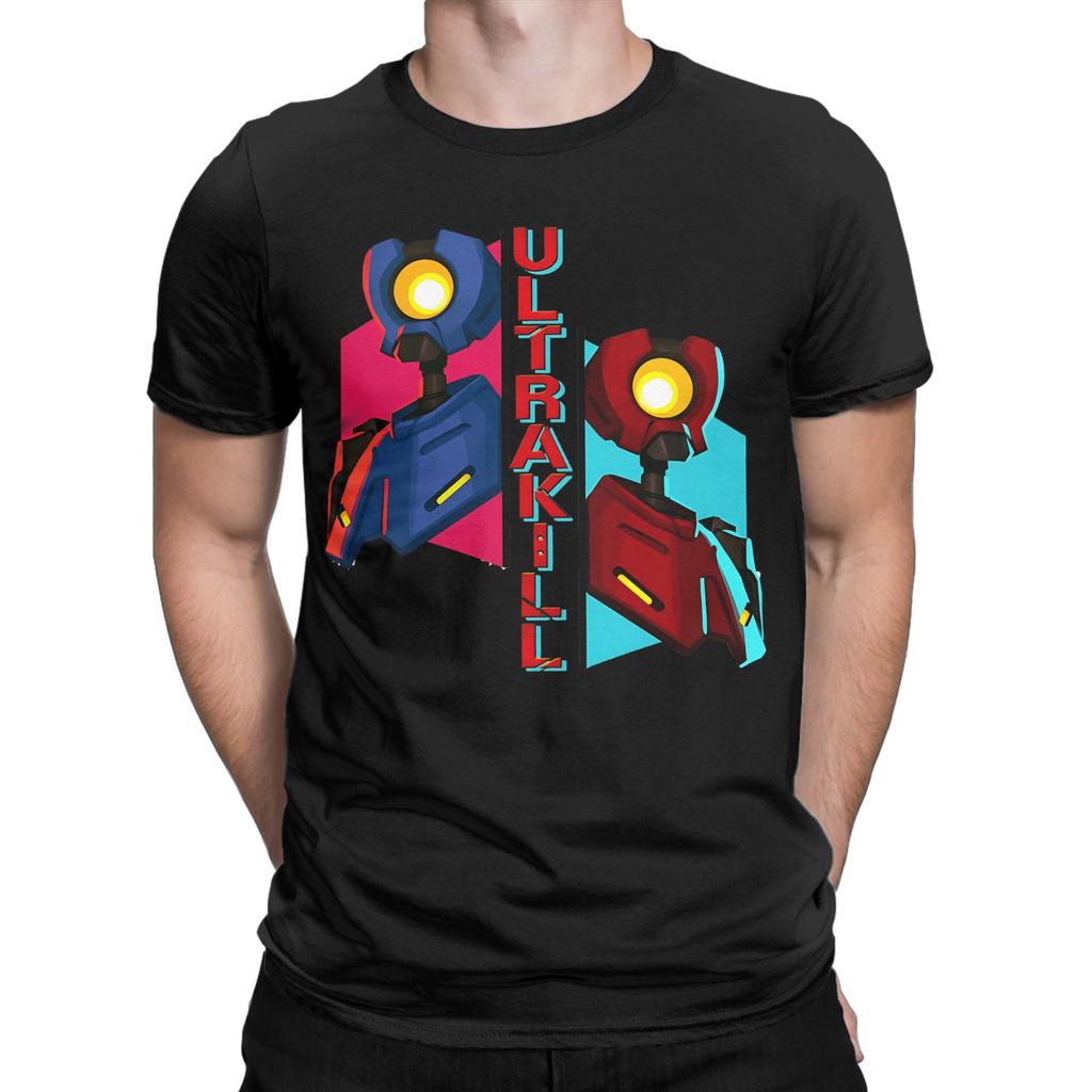 Ultrakill T Shirts for Unisex 100 Cotton Humorous TShirt Crew Neck Tee Shirt Short Sleeve Tops Gift Idea