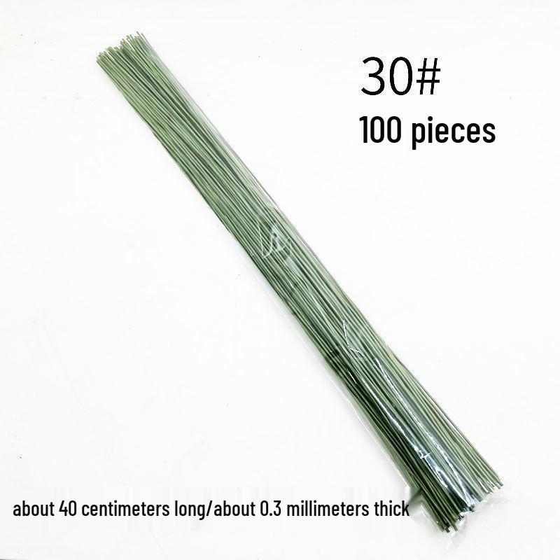 26-Gauge Green Floral Iron Wire for DIY Paper-Wrapped Flower Stems and Gypsophila.