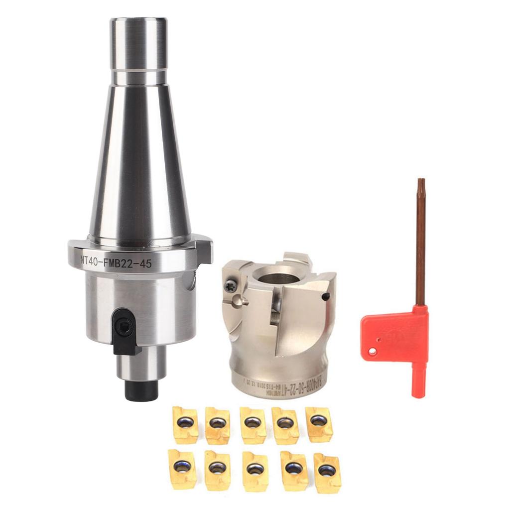 NT40 FMB22 Collet Chuck Holder BAP400R?50?22?4T Cutter APMT1604 Milling Inserts(10PCS Milling