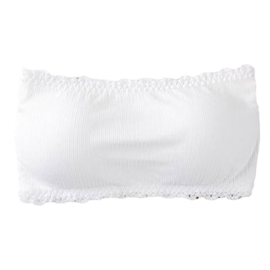 

Женский невидимый бюстгальтер без бретелек, противоскользящий пуш-ап, мягкий кружевной декор, антиэкспозиционный сплошной цвет, эластичная застежка на спине, эластичное женское бандо, топ-бюстгальтер, нижнее белье белый