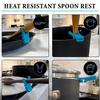 Silicone Utensil Holder Pot Clip Food Safe BPA-Free Heat Resistant Spoon Rest with Non-Slip Grips Dishwasher Safe Cooking Tool for Most Pots Pans