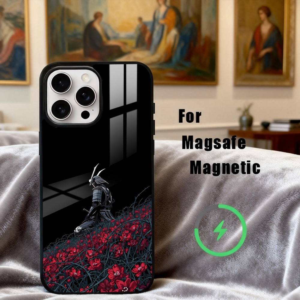 J-Japanese B-Bushido S-Samurai  Phone Case For iPhone17,16,15,14,13,12,11 Plus,Pro Max Magnetic For Magsafe Wireless Charging