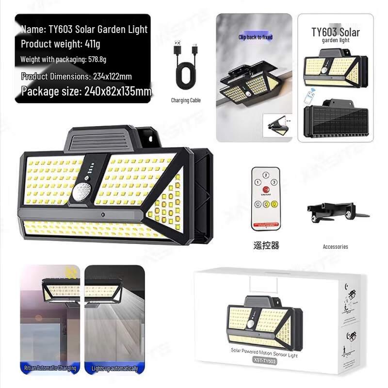 Large Outdoor Solar Clip Light with Dual Source & Remote