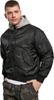 Winter Jacket Brandit MA1 Sweat Hooded Jacket Black-grey