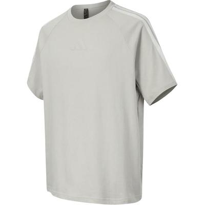 T Shirts Men's Gray Crew Neck Moderate Straight Fit KC3866-