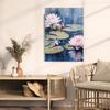 Vintage Traditonal Chinese Style Lotus Flower Pond Moonlight Landscape Art Poster Canvas Painting Wall Prints Picture Home Decor
