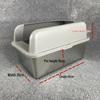 Top-Entry Stainless Steel Cat Litter Box with Anti-Splash Cover