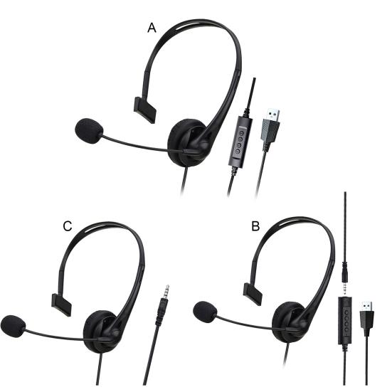 Wired Earpiece Ergonomic Plug And Play Playable Control Wide Compatibility 20-20000HZ Call ABS Calling Center Wired Headset Personal Use