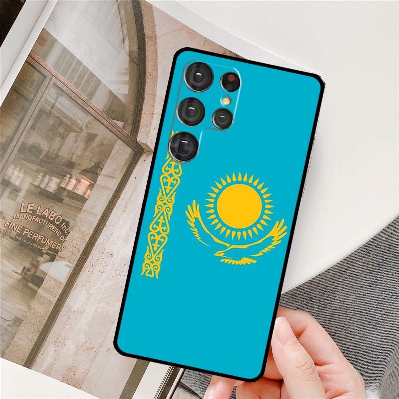 Kazakhstan Flag Art Phone Case For Samsung Galaxy S25 Ultra S9 S10 S20 FE S21 S22 S23 Plus S24 Ultra Full Cover