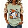 Women's Short Sleeve Raglan T-Shirt Round Neck Letter Print Casual Tee