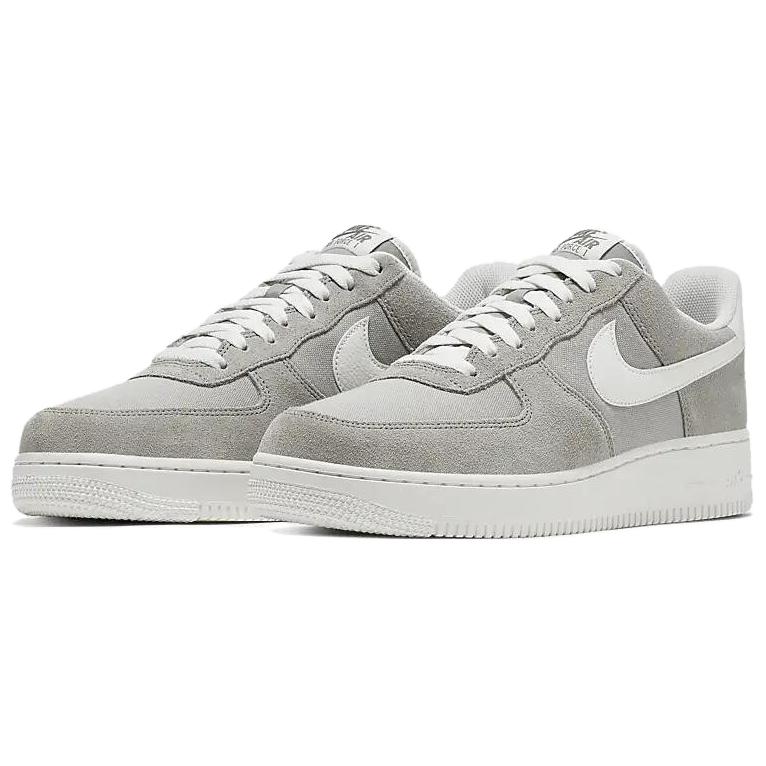 Nike Air Force 1 Resistentes al Deslizamiento Resistentes a la Abrasión de Caña Baja Zapatos de Skate Unisex Blanco Gris AQ8741-300