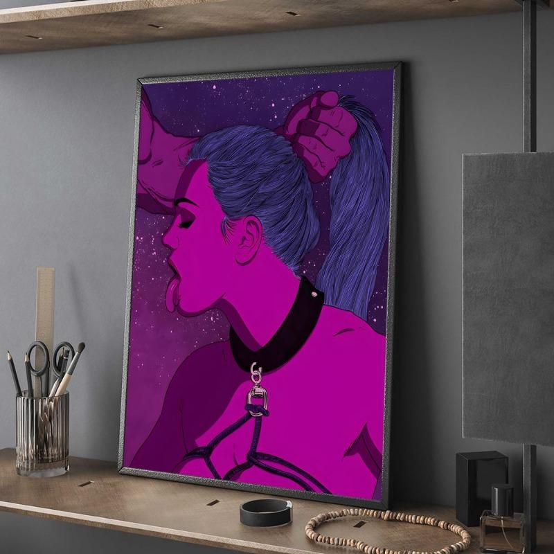 Abstract Nude sexy Woman Men Canvas Painting Art Poster Fancy Wall Sticker for Living Room Bar Decorative Painting Gaming Boy Ro