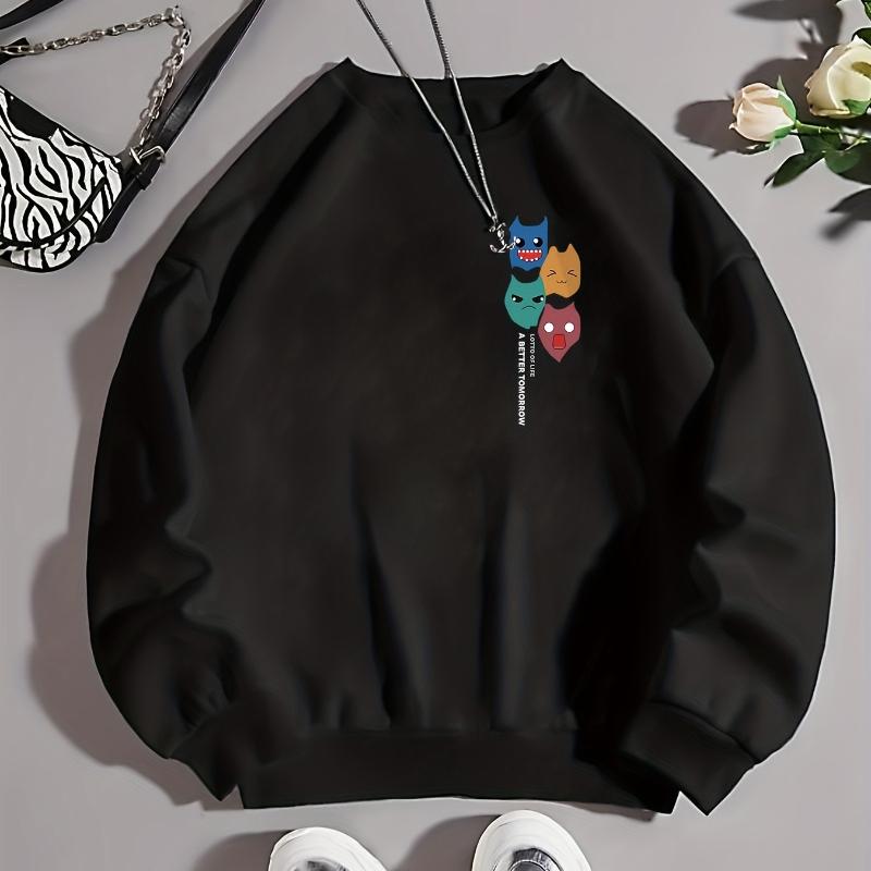 Crew Neck Sweatshirt, Skin-Friendly & Smooth, Perfect for All-Day Wear S