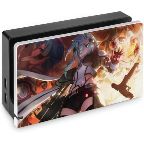 SAO Sinon Switch Dock Case, Switch Base Protective Shell, Popular Anime Switch Dock Cover, Game Console Storage, Drop Protection, Shock Absorption, Sc