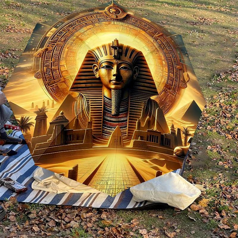 1PC Egyptian Sphinx Umbrella-8-Rib Reinforced Portable Folding Travel Suitable for All Seasons Outdoor Daily Use-H0363