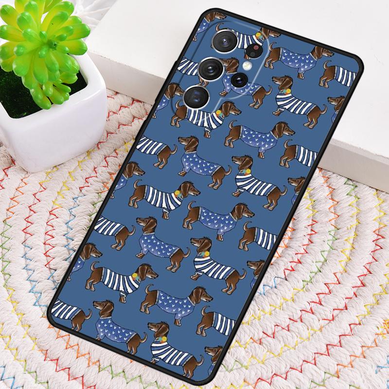 Cute Dachshund Dog Phone Case for Samsung Galaxy Note 10 Pro S26 Ultra S23 S24 FE S25 S21 S22 PLUS Shockproof Cove