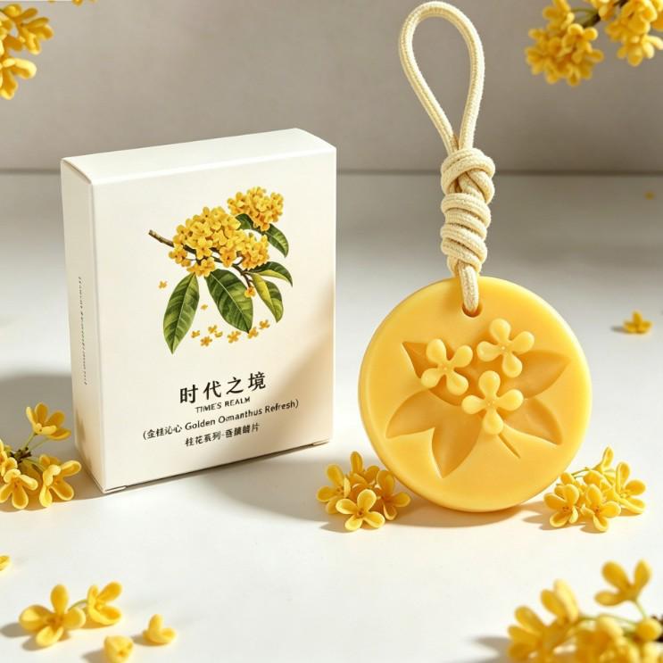 Osmanthus Aromatherapy Wax Tablets: Long-Lasting Fragrance Wardrobe Hanging Sachets Golden Osmanthus Aroma