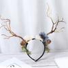 Cute Tree Branch Reindeer Antler Hair Hoop Women Photography Makeup Headband for Christmas Party Hair Accessories
