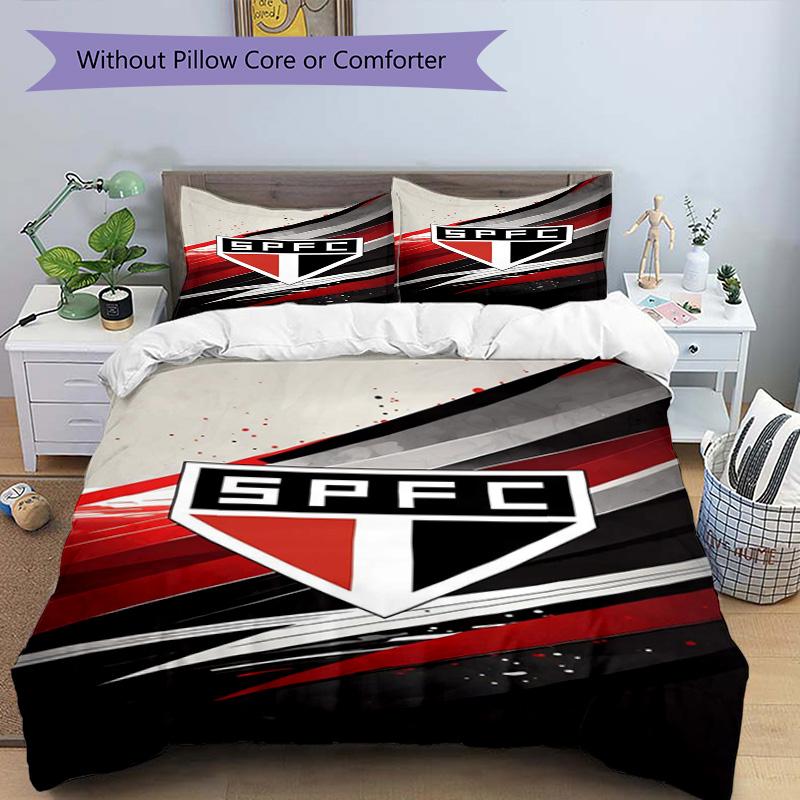 Spfc Team Crest Design Printed Pattern Duvet Cover Set – Includes 1 Duvet Cover and 2 Matching Pillowcases Bedroom Decor Christmas Gifts