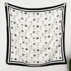 Korean High-end Rose Printing Simulation Silk Large Square Scarf Women's Thin Elegant Light Luxury Temperament Scarf Shawl