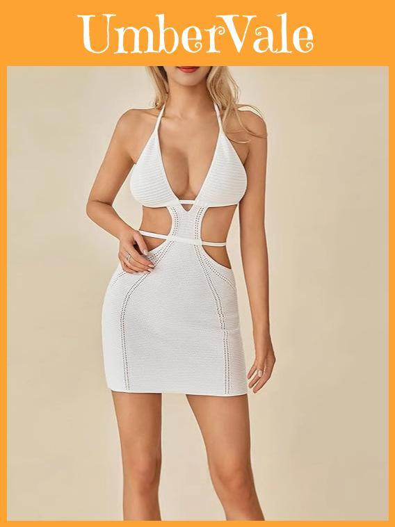 Sexy Spaghetti Strap Dress With Cross Ties For Summer Casual Wear