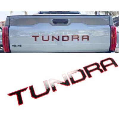 Red Black Rear Emblem Decal for -2025 TUNDRA Tailgate Letters Accessories
