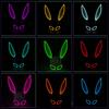 Neuheit Bunte Leuchtende Hasenmaske leuchtende Bunny Girl Maske sexy Nachtclub Kellner Maske für Halloween Leuchtende Cosplay Requisiten