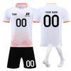 Customizable Soccer Uniform Set with Short Sleeve Jersey and Shorts Personalized Number Team Fabric