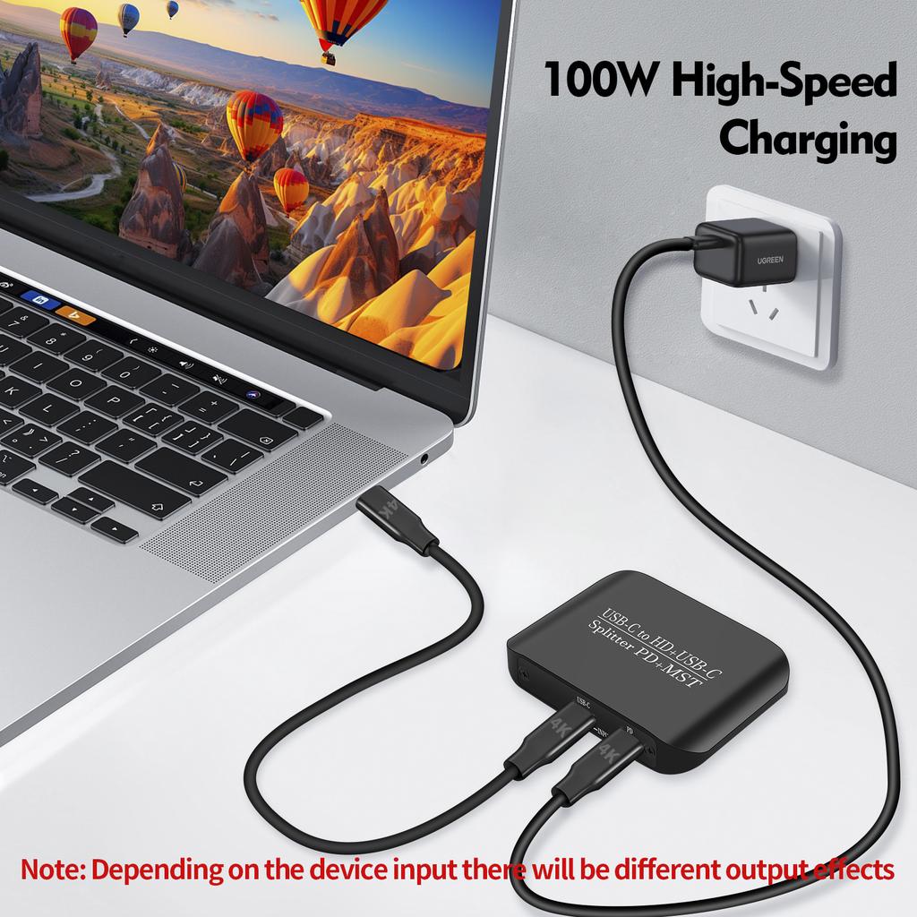 4K60TYPE-C to HDMI+TYPE-C Adapter Same Display PD Power Supply Splitter MST/PD