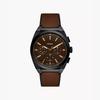 Men's Everett Quartz Watch Black Dial Leather 44mm FS6108