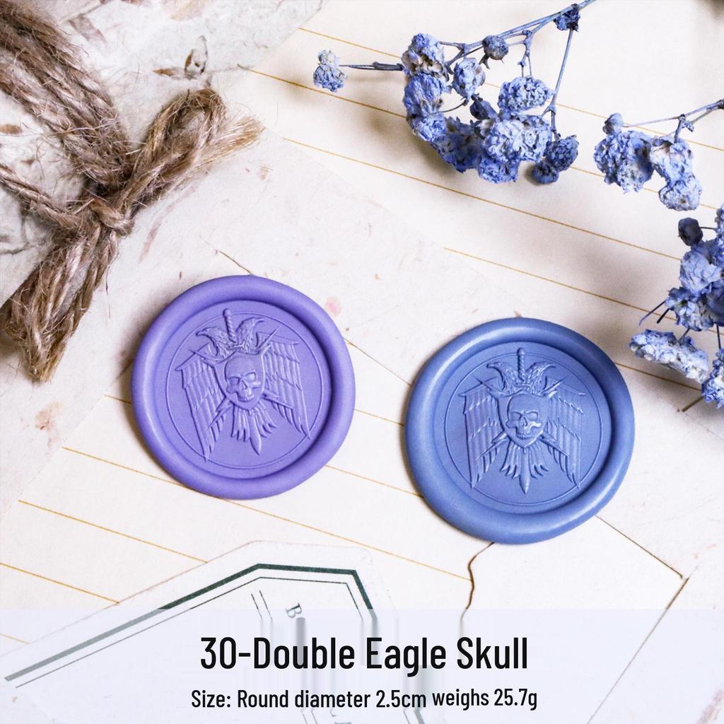 Three-Dimensional Engraved Brass Wax Seal Stamp Head with Frosted Irregular Multi-Layer Design