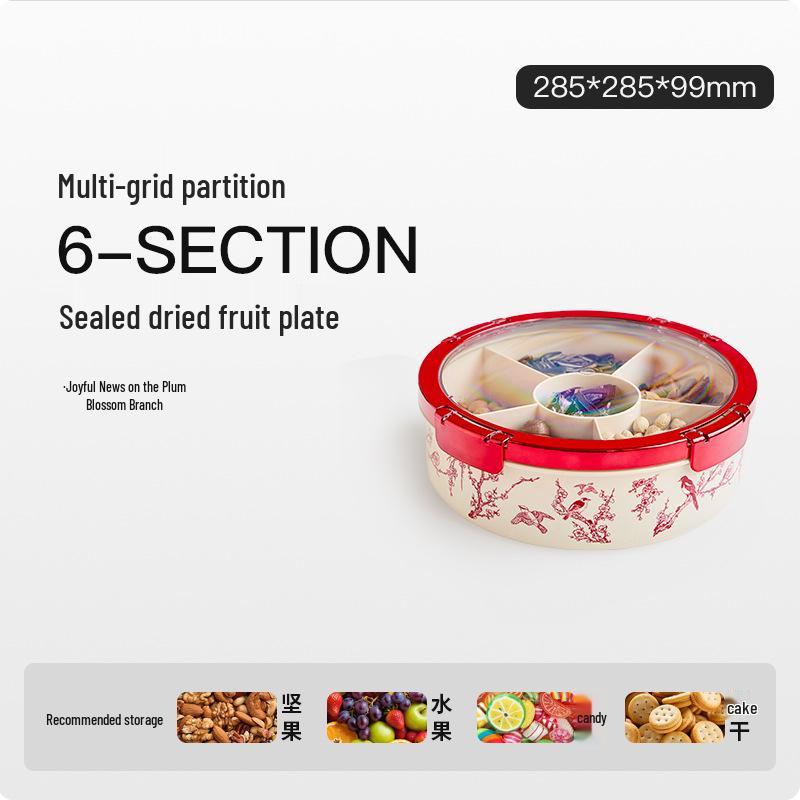 Buckleable High-Value Fruit Plate & Sunflower Seed Storage Box - 2025 New Macaron Candy Box for Living Room Coffee Table or Wedding Gift