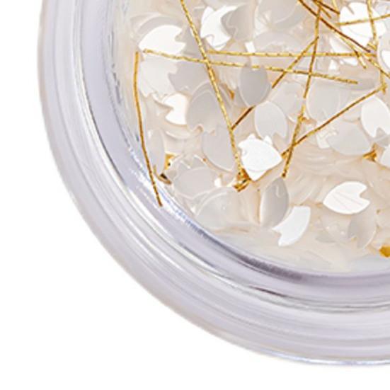 Yousheng 1 Box Nail Sequins Exquisite Pattern Ultra-Thin Shining Visual Effect Fade-Resistant PET Floral Style Manicures Sequins Nail Designs Flakes