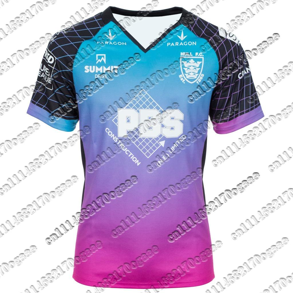 Pánský Y2K Oversized dres Hull F.C. domácí ragbyový dres s krátkým rukávem, prodyšné sportovní tričko pro sportovní trénink, denní street styl