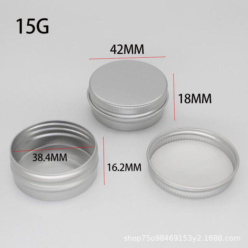 

15 г алюминиевая и железная коробка с резьбой для образцов крема и помады (42x18см) 15g threaded aluminum box 42*18 cm