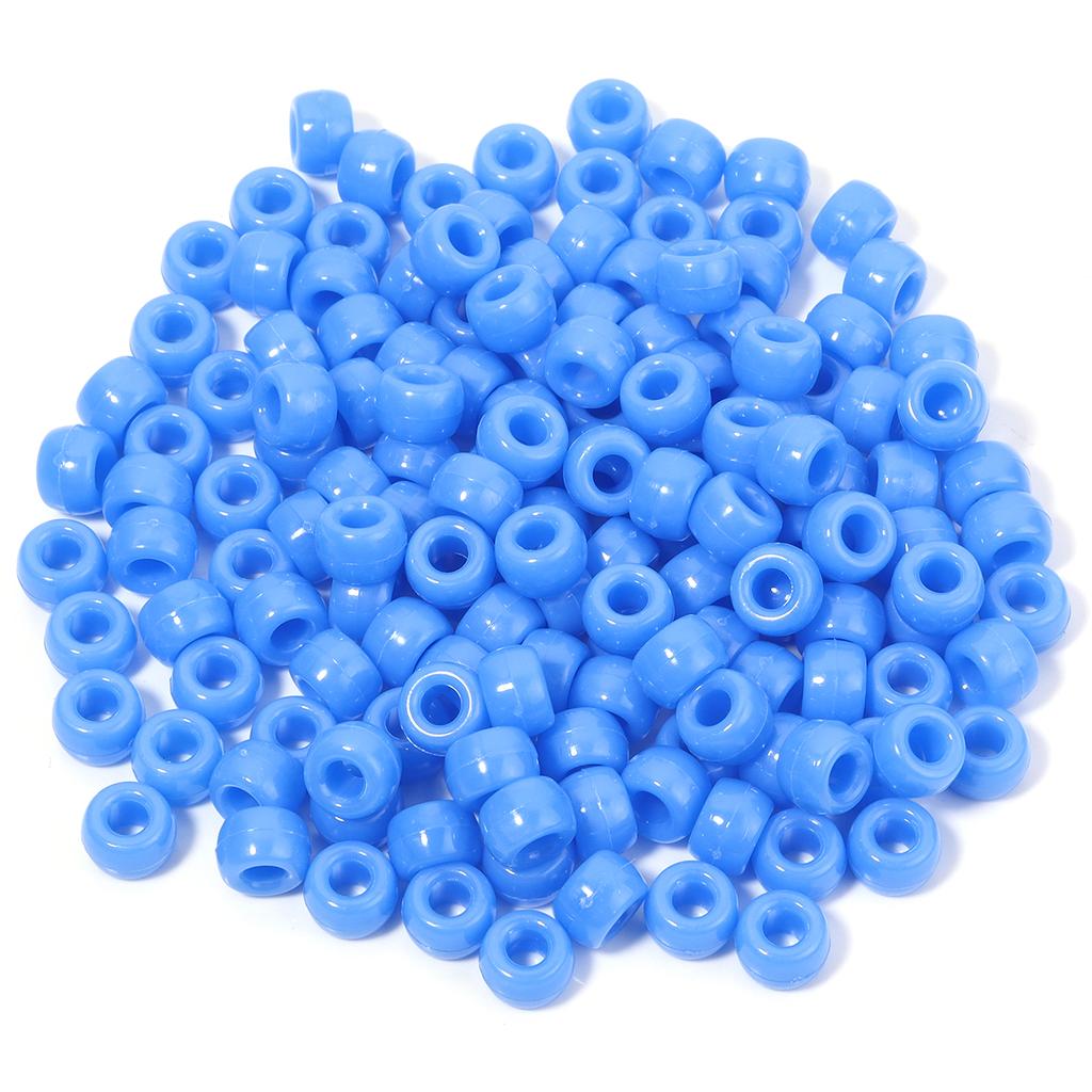 200pcs/lot 9mm Mix Color Acrylic Beads 4mm Big Hole Round Loose Beads For Jewelry Making DIY Necklace Bracelet Craft Accessories