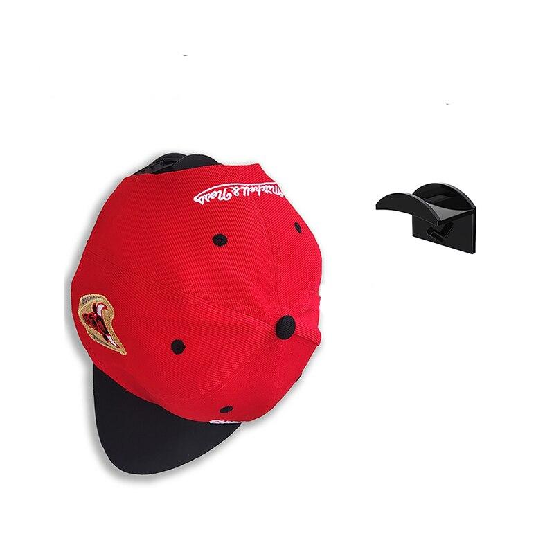 Baseball Hat Hook Hat Sticking Hook Traceless Hook Black Minimalist Design Hat Rack Simple Earphone Necklace Storage