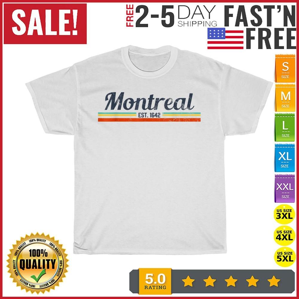 

Montreal Canada Vintage T Shirt Men Fashion 2023 Women T Shirt Short Sleeve NEW 3XL