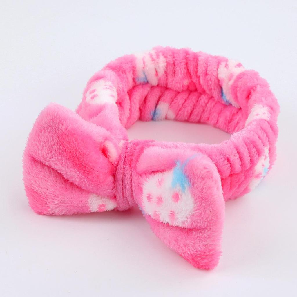 Leopard Print Coral Fleece Bow Headband for Women – Plush, Cute Hair Accessory